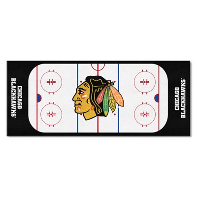 Fan Mats  LLC Chicago Blackhawks Rink Runner Black