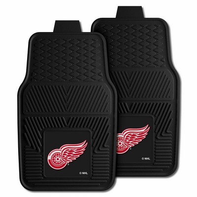 Fan Mats  LLC Detroit Red Wings 2-pc Vinyl Car Mat Set Black