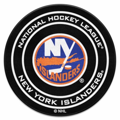 Fan Mats  LLC New York Islanders Puck Mat Black