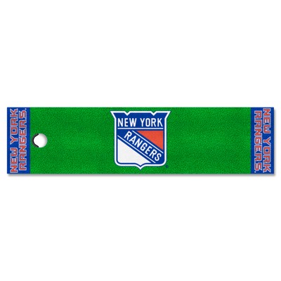 Fan Mats  LLC New York Rangers Putting Green Mat Green