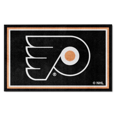 Fan Mats  LLC Philadelphia Flyers 4x6 Rug Black