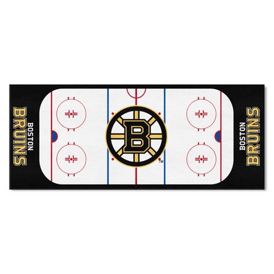 Fan Mats  LLC Boston Bruins Rink Runner Black