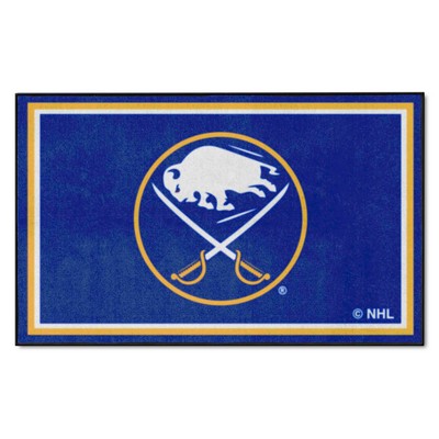 Fan Mats  LLC Buffalo Sabres 4x6 Rug Navy