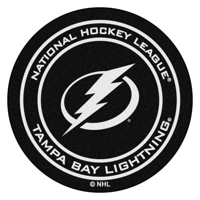 Fan Mats  LLC Tampa Bay Lightning Hockey Puck Rug 