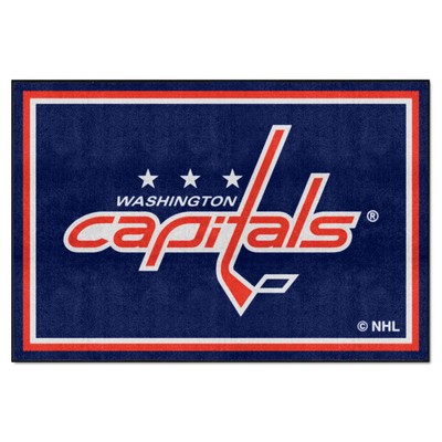 Fan Mats  LLC Washington Capitals 5x8 Rug Red