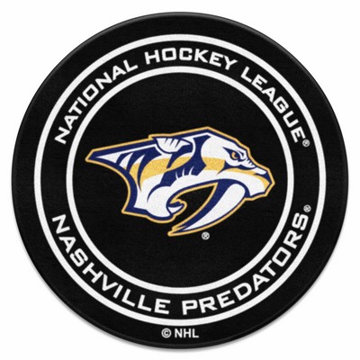 Fan Mats  LLC Nashville Predators Puck Mat Black