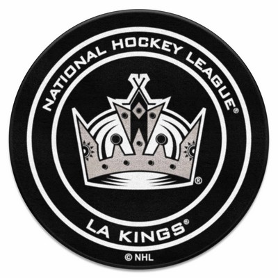 Fan Mats  LLC Los Angeles Kings Puck Mat Black