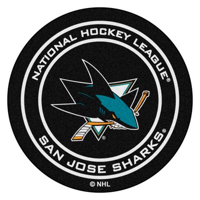 Fan Mats  LLC San Jose Sharks Hockey Puck Rug 