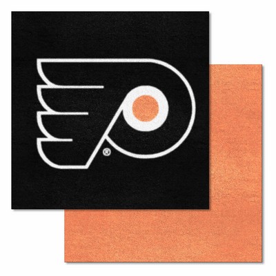 Fan Mats  LLC Philadelphia Flyers Team Carpet Tiles Black