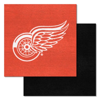 Fan Mats  LLC Detroit Red Wings Team Carpet Tiles Red