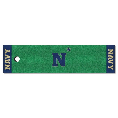 Fan Mats  LLC Naval Academy Midshipmen Putting Green Mat Green