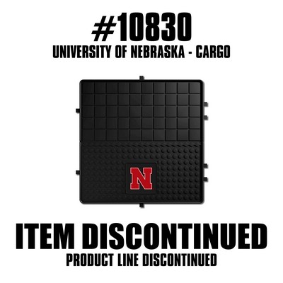 Fan Mats  LLC Nebraska Cornhuskers Heavy Duty Vinyl Cargo Mat Black