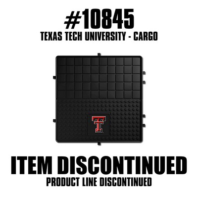 Fan Mats  LLC Texas Tech Red Raiders Heavy Duty Vinyl Cargo Mat Black