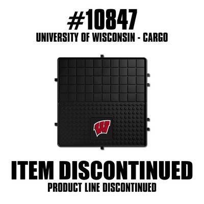 Fan Mats  LLC Wisconsin Badgers Heavy Duty Vinyl Cargo Mat Black