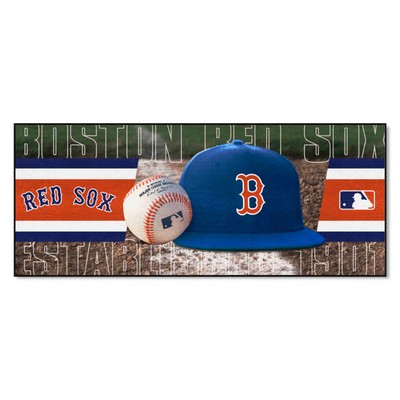 Fan Mats  LLC Boston Red Sox Baseball Runner Green