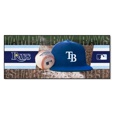 Fan Mats  LLC Tampa Bay Rays Baseball Runner Green