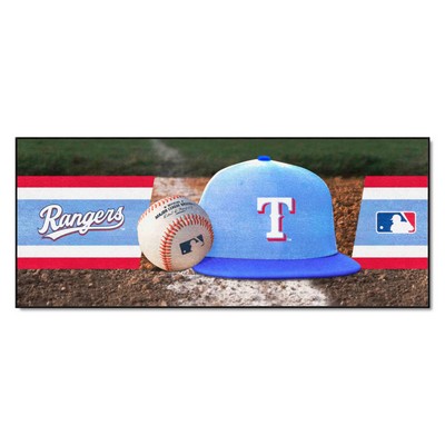 Fan Mats  LLC Texas Rangers Baseball Runner Blue