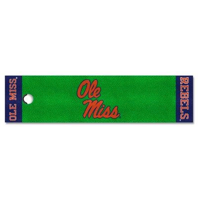 Fan Mats  LLC Ole Miss Rebels Putting Green Mat Green