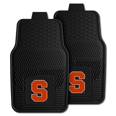 Fan Mats  LLC Syracuse Orange 2-pc Vinyl Car Mat Set Black