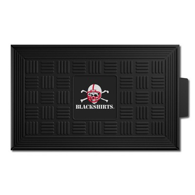 Fan Mats  LLC Nebraska Cornhuskers Medallion Door Mat Black