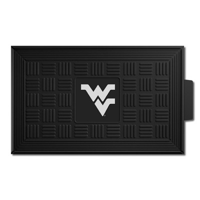 Fan Mats  LLC West Virginia Mountaineers Medallion Door Mat Black