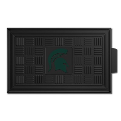 Fan Mats  LLC Michigan State Spartans Medallion Door Mat Black