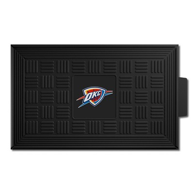 Fan Mats  LLC Oklahoma City Thunder Medallion Door Mat Black