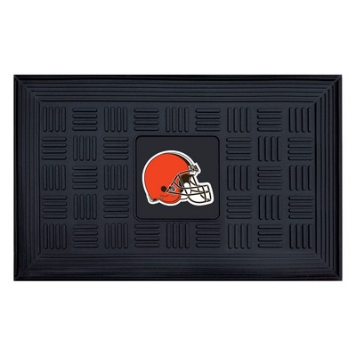 Fan Mats  LLC Cleveland Browns Medallion Door Mat Black