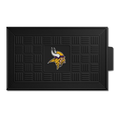 Fan Mats  LLC Minnesota Vikings Medallion Door Mat Black