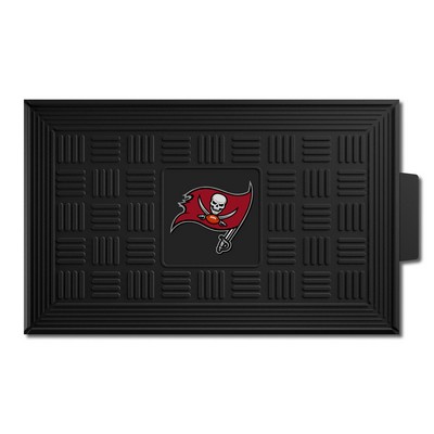 Fan Mats  LLC Tampa Bay Buccaneers Medallion Door Mat Black