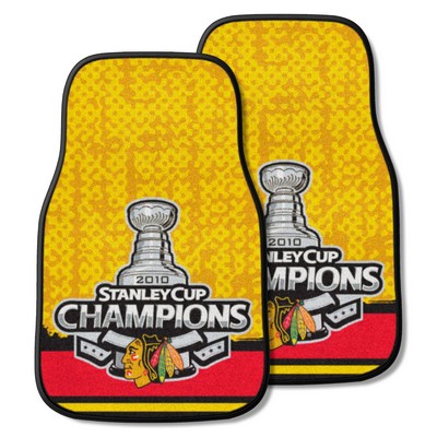 Fan Mats  LLC Chicago Blackhawks 2-pc Carpet Car Mat Set Yellow