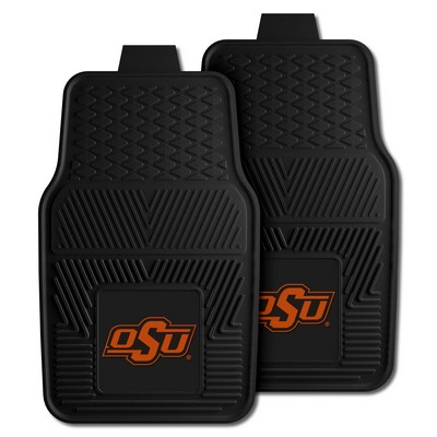 Fan Mats  LLC Oklahoma State Cowboys 2-pc Vinyl Car Mat Set Black