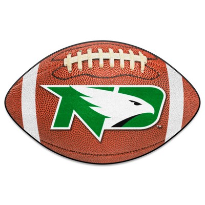 Fan Mats  LLC North Dakota Fighting Hawks Football Mat Brown