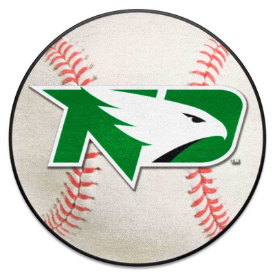 Fan Mats  LLC North Dakota Fighting Hawks Baseball Mat White