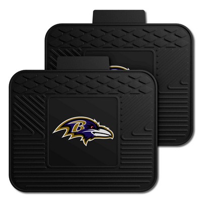 Fan Mats  LLC Baltimore Ravens 2 Utility Mats Black