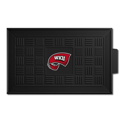 Fan Mats  LLC Western Kentucky Hilltoppers Medallion Door Mat Black