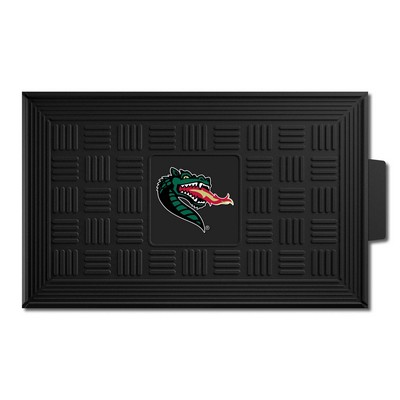 Fan Mats  LLC UAB Blazers Medallion Door Mat Black