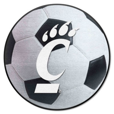 Fan Mats  LLC Cincinnati Bearcats Soccer Ball Mat White