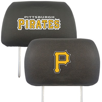 Fan Mats  LLC Pittsburgh Pirates Head Rest Cover Black