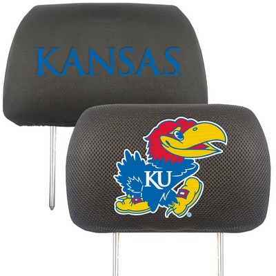 Fan Mats  LLC Kansas Jayhawks Head Rest Cover Black