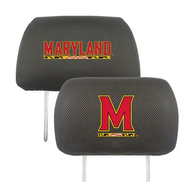 Fan Mats  LLC Maryland Terrapins Head Rest Cover Black