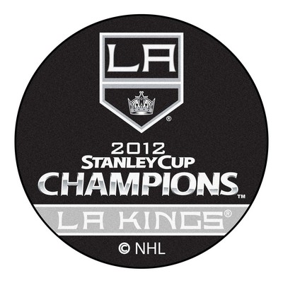 Fan Mats  LLC Los Angeles Kings Puck Mat Black