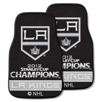 Fan Mats  LLC Los Angeles Kings 2-pc Carpet Car Mat Set Black