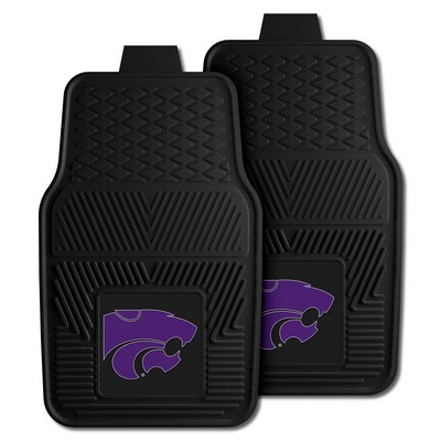 Fan Mats  LLC Kansas State Wildcats 2-pc Vinyl Car Mat Set Black