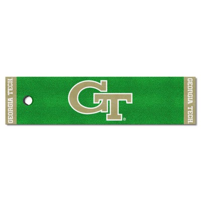 Fan Mats  LLC Georgia Tech Yellow Jackets Putting Green Mat Green