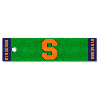 Fan Mats  LLC Syracuse Orange Putting Green Mat Green