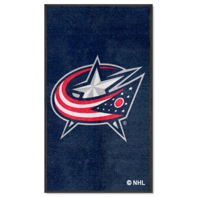 Fan Mats  LLC Columbus Blue Jackets 3x5 Logo Mat Portrait Navy