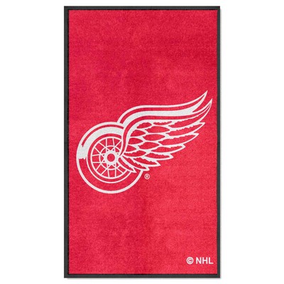 Fan Mats  LLC Detroit Red Wings 3x5 Logo Mat Portrait Red