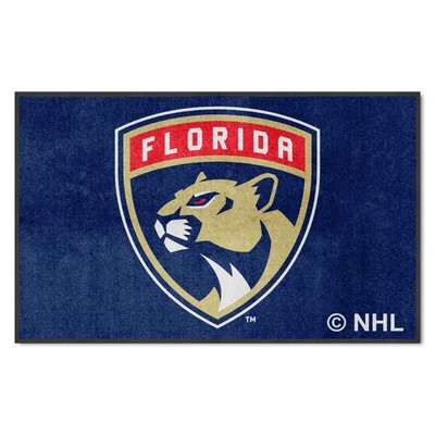 Fan Mats  LLC Florida Panthers 4x6 Logo Mat Landscape Navy