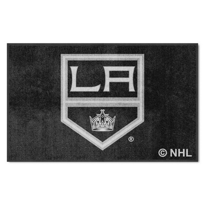 Fan Mats  LLC Los Angeles Kings 4x6 Logo Mat Landscape Black